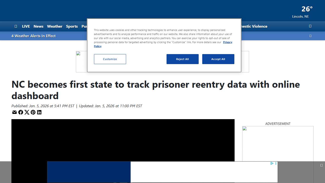 NC becomes first state to track prisoner reentry data with online dashboard